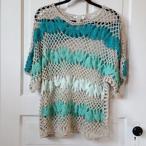 CJ Banks Crocheted Top